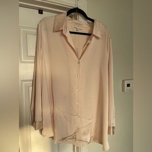 Champagne satin shirt